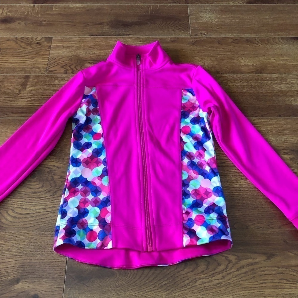 Champion pink athletic zip up jacket in size S (6/6x)